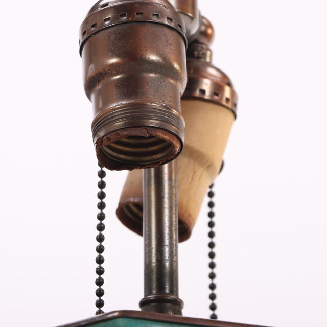 Chinese 20th Century Chinese Fahua-Style Turquoise Glazed Hexagonal Vase, Mounted as Lamp For Sale - Image 3 of 4