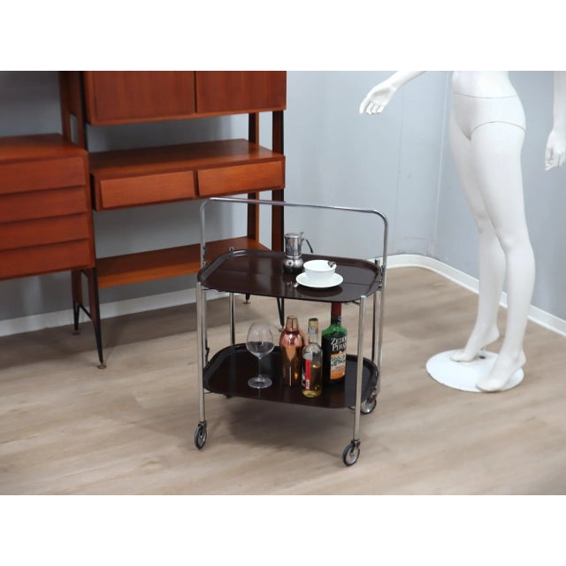 Vintage Foldable Serving Trolley, 1960s For Sale - Image 10 of 13