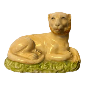 Antique Early 19th Century English Porcelain Figure of a Lion