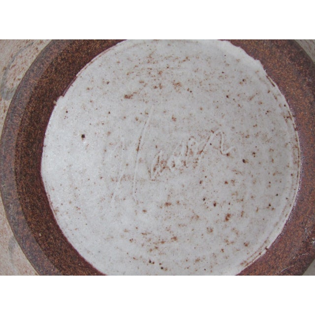 1990s Studio Pottery Stoneware Lidded Bowl Dish With Double-Loop Finial Signed Hansen For Sale - Image 13 of 13