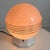 Art Deco Globe Lamp in Speckled Pink Glass with White Ceramic Base, 1920s For Sale - Image 6 of 7