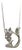 1940s Retro Platinum Encrusted Squirrel Pendant With 14k White Gold Chain For Sale