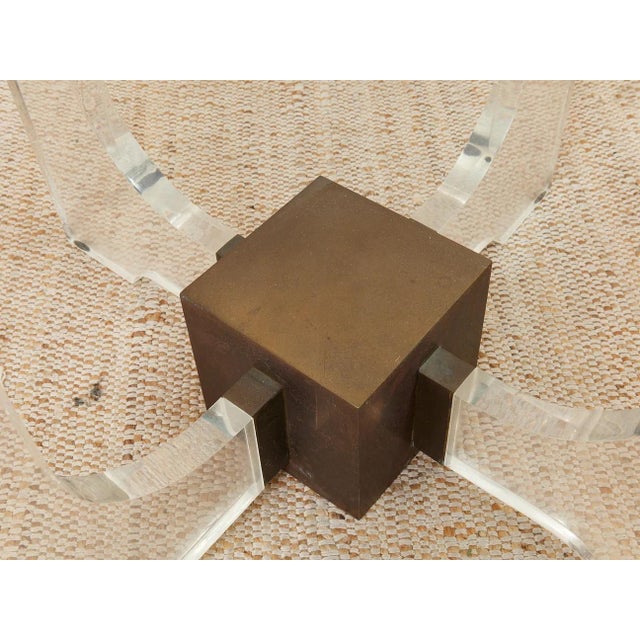 Mid 20th Century Styled After Philippe Jean French Style Mid-Century Modern Lucite Style Table For Sale - Image 10 of 12