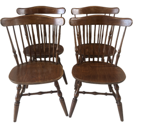 Windsor Chairs by Nichols & Stones, American, 1960, Set of 4