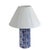 Boho Chic Stamp Blue Pleated Table Lamp For Sale - Image 3 of 6