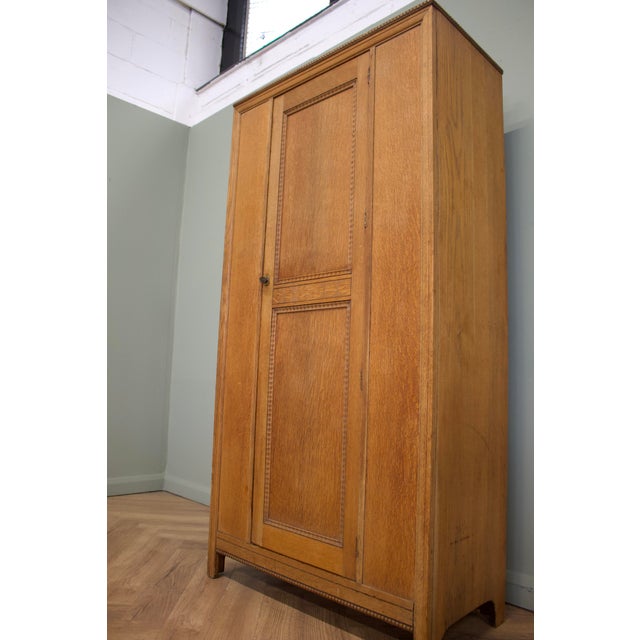 Vintage Art Deco Oak Hall Cupboard from Harris Lebus, 1930s For Sale - Image 4 of 11