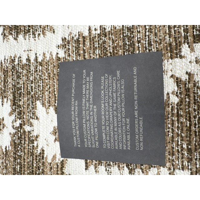 Modern Rh Restoration Hardware Nazaré Block Print Pillow Cover 20" × 20" Square For Sale - Image 3 of 14