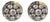 Early 20th Century Pair of Victorian 2.50 Carat Diamond Yellow Gold Silver Stud Earrings For Sale
