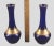 Gorgeous pair of Barth-Mann Germany vases in royal blue with crackled gold and original labels. This vintage pair is in...