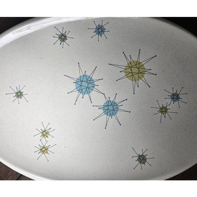 1960s Stunning Pair of Franciscan 15”,"Starburst", Platters - a Pair For Sale - Image 9 of 15