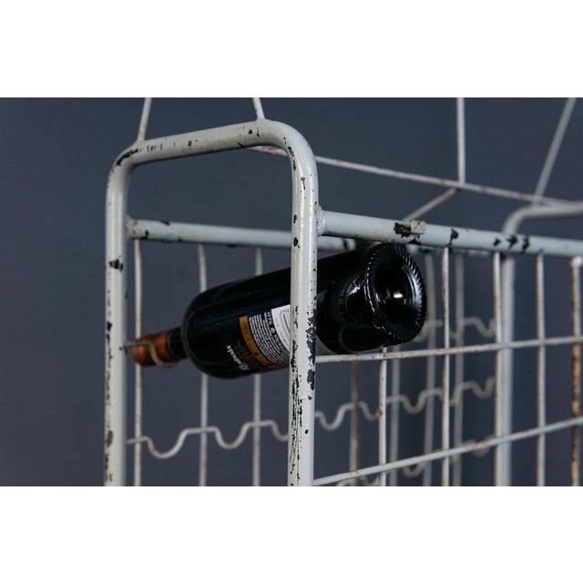 Silver Mid-Century Steel Wine Rack For Sale - Image 8 of 13