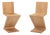 Set of Zigzag Chairs in Elmwood attributed to Gerrit Thomas Rietveld for Rietveld, 1990s For Sale