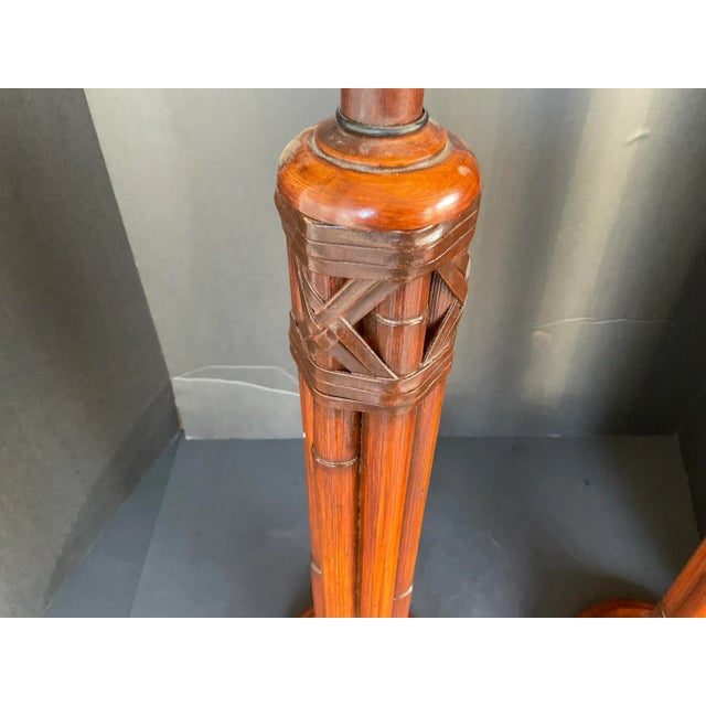 1990s Pair of 1990s Natural Light Company Coastal Boho Bamboo Table Lamps McGuire Style For Sale - Image 5 of 8