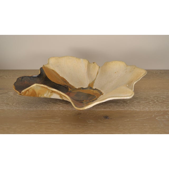 Large vintage studio pottery bowl. Great centerpiece. Beautiful organic shape and colors. 20" (corner to corner) / 15"...