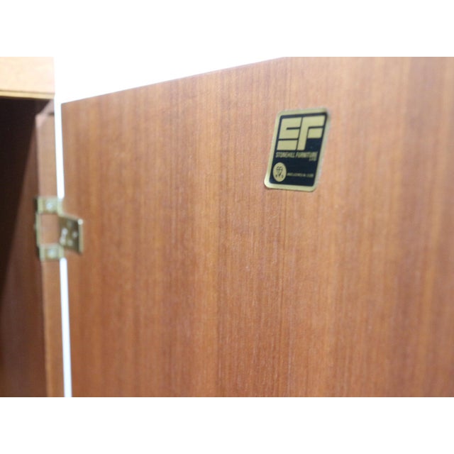 Mid 20th Century Mid Century Modern Vintage Teak Triple Armoire Wardrobe by Stonehill For Sale - Image 5 of 14