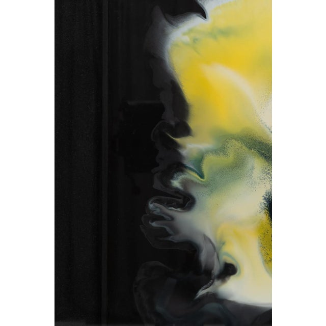 Black 20th Century Belgian Artwork With Metal Frame By Rene Berdal For Sale - Image 8 of 10