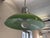 Chrome Ceiling Lamp with Green Glass Shade, 1960s For Sale - Image 3 of 8
