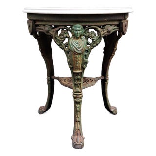 1920s English Cast Iron Pub or Garden Table For Sale