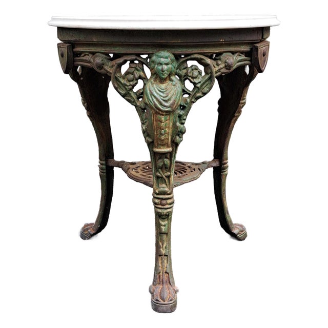 1920s English Cast Iron Pub or Garden Table For Sale