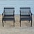 Thonet 1990s Thonet Style Black Lacquered Sculptural Wood Slatted Arm Chairs, a Pair For Sale - Image 4 of 18