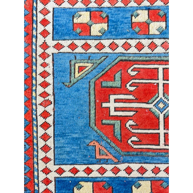 Art Deco Geometric Wool Milas Rug, Turkey, 1970s For Sale - Image 4 of 16