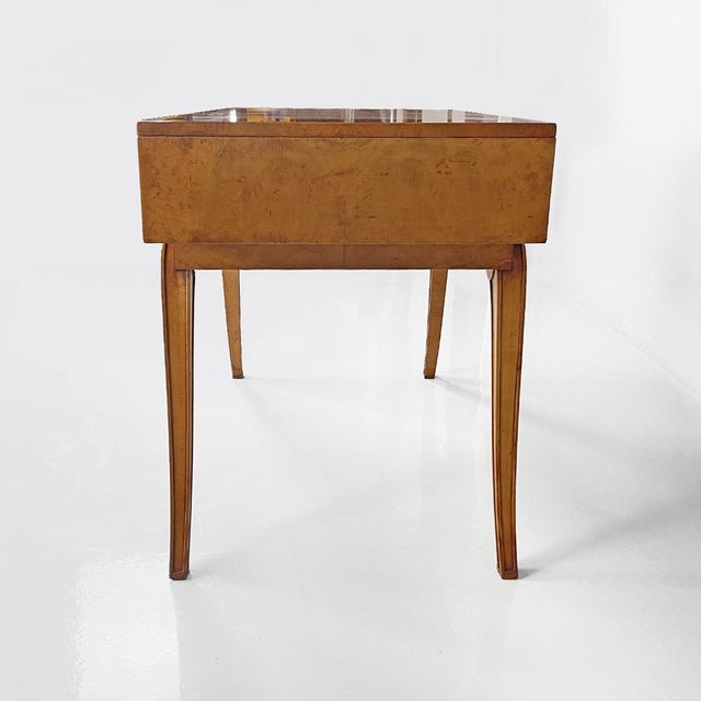 English Art Deco Rectangular Walnut Desk from Hille of London, 1920s For Sale - Image 3 of 18
