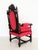 Wood Italian Baroque Throne Armchair in Walnut and Velvet, 1890s-1900s For Sale - Image 7 of 18