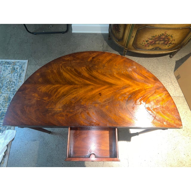 1960s 1960s Louis XVI Style Mahogany and Brass Card Table For Sale - Image 5 of 8