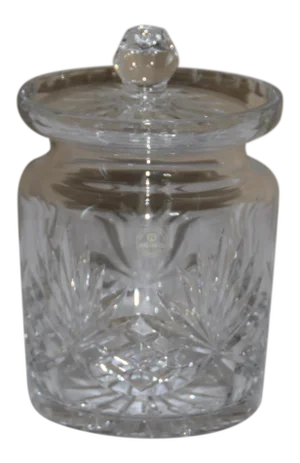 Rogaska Crystal Lidded Biscuit Barrel / Cookie Jar / Trinket Jar