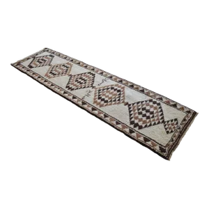1970s Hand-Knotted Kurdish Arabic Runner - 2′11″ × 10′6″