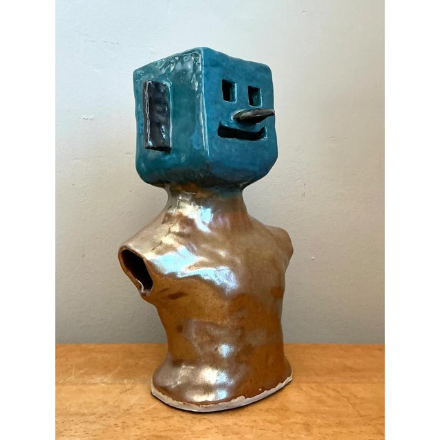 Vintage Abstract Ceramic Bust Sculpture For Sale In West Palm - Image 6 of 12