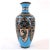Blue Japanese Edo Cloisonne Blue Enamel Copper Baluster Vase For Sale - Image 8 of 13
