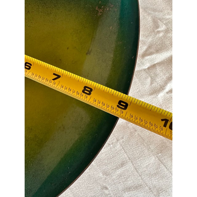 Acid Yellow to Turquoise Blue Enamel Ombré Bowl For Sale - Image 4 of 10