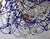 Italian Chandelier with Cobalt Blue Murano Glass Beaded Strings and Crystal Flowers, 1940s For Sale - Image 6 of 18
