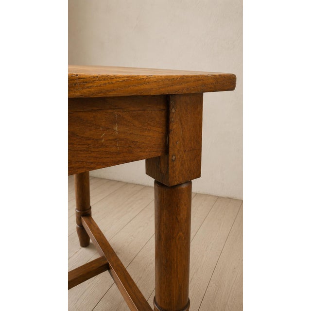 Antique Late 19th Century Wooden Table with Turned Legs For Sale - Image 5 of 9