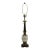 Vintage Signed Stiffel Neoclassical Brass and White Enamel Column Table Lamp For Sale