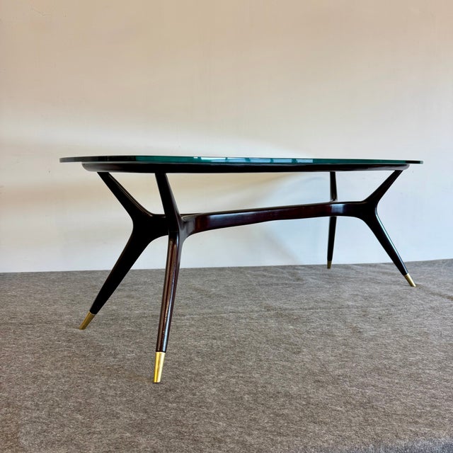 Vintage Coffee Table with Glass Top, 1950s For Sale - Image 11 of 14