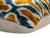 Modern Handmade Gold & Blue GeometricThrow Pillow Cover & Feather Insert For Sale - Image 3 of 6