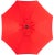 Modern Single Scallop 9 Ft Crank Outdoor Push Button Tilt Umbrella in Red & White For Sale - Image 3 of 5