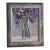 Floral Still Life Lilacs Interior Gray Lavender Green Impressionism French Traditional Original Oil Painting by Cleo Plowden For Sale