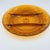 Indiana Glass Company 1950s Indiana Sandwich Glass Tiara Amber 3-Part Serving Platter Sawtooth Rim 12" Plate For Sale - Image 4 of 5