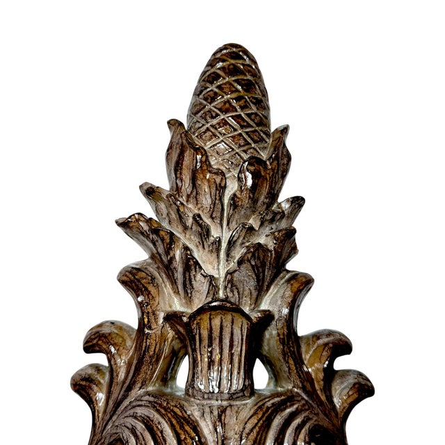 Pair or Vintage Baroque Wall Corbels • Large Acanthus Leaf Architectural Shelves For Sale - Image 17 of 18