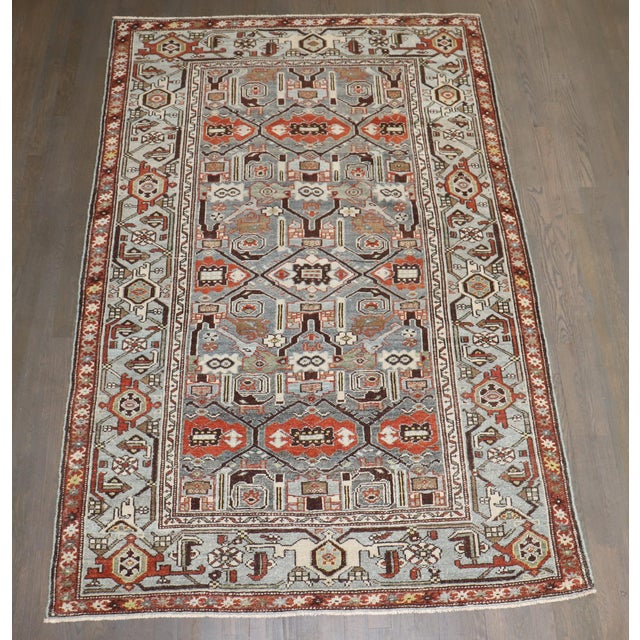Textile Antique Persian Malayer, 4'5'' X 6'11'' For Sale - Image 7 of 11