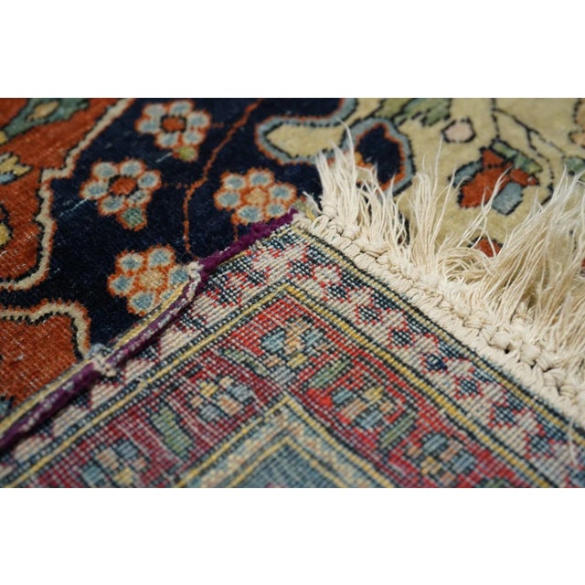 Antique Mohtasham Kashan Rug 4'1'' X 6'8'' For Sale In New York - Image 6 of 7