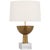 Modern Ray Booth by Visual Comfort Signature Eadan 26" Table Lamp in Museum Brass with Linen Shade For Sale - Image 3 of 3