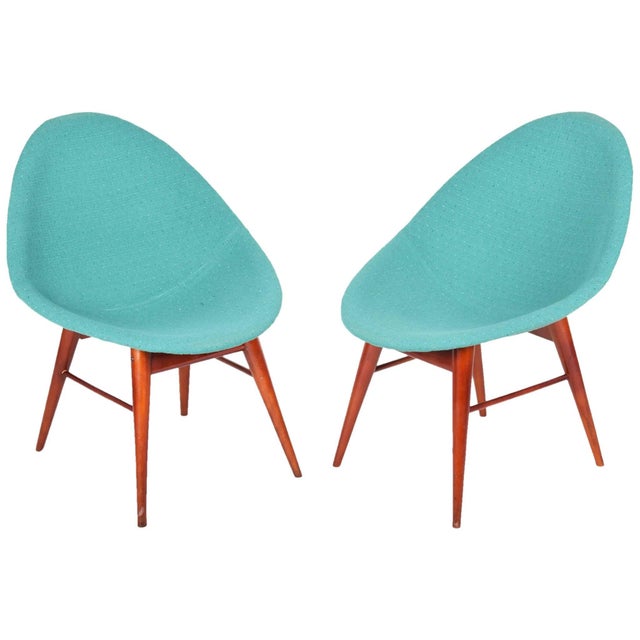 Wood Mid-Century Chairs, Czechoslovakia, 1960, Set of 2 For Sale - Image 7 of 7