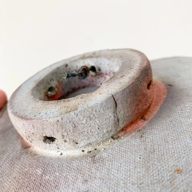 Paint Mid 20th Century Vintage Handmade Mid Century Pottery Wall Plaque Pastel Dancing Figures For Sale - Image 7 of 9