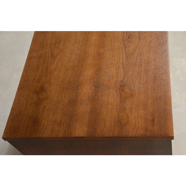 Wood 1960s Refinished Broyhill Brasilia Walnut Nightstand For Sale - Image 7 of 9