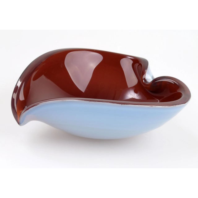 1980s 1980s Hand Blown Blue and Purple Murano Bowl For Sale - Image 5 of 9