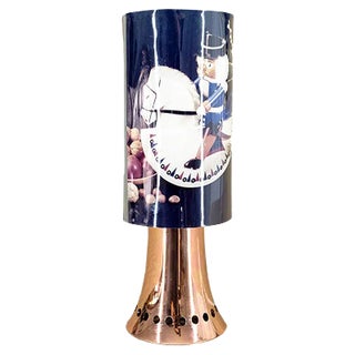 Rotary Copper Lamp with Motifs from VEB Raumschmuck Herold, 1970s For Sale